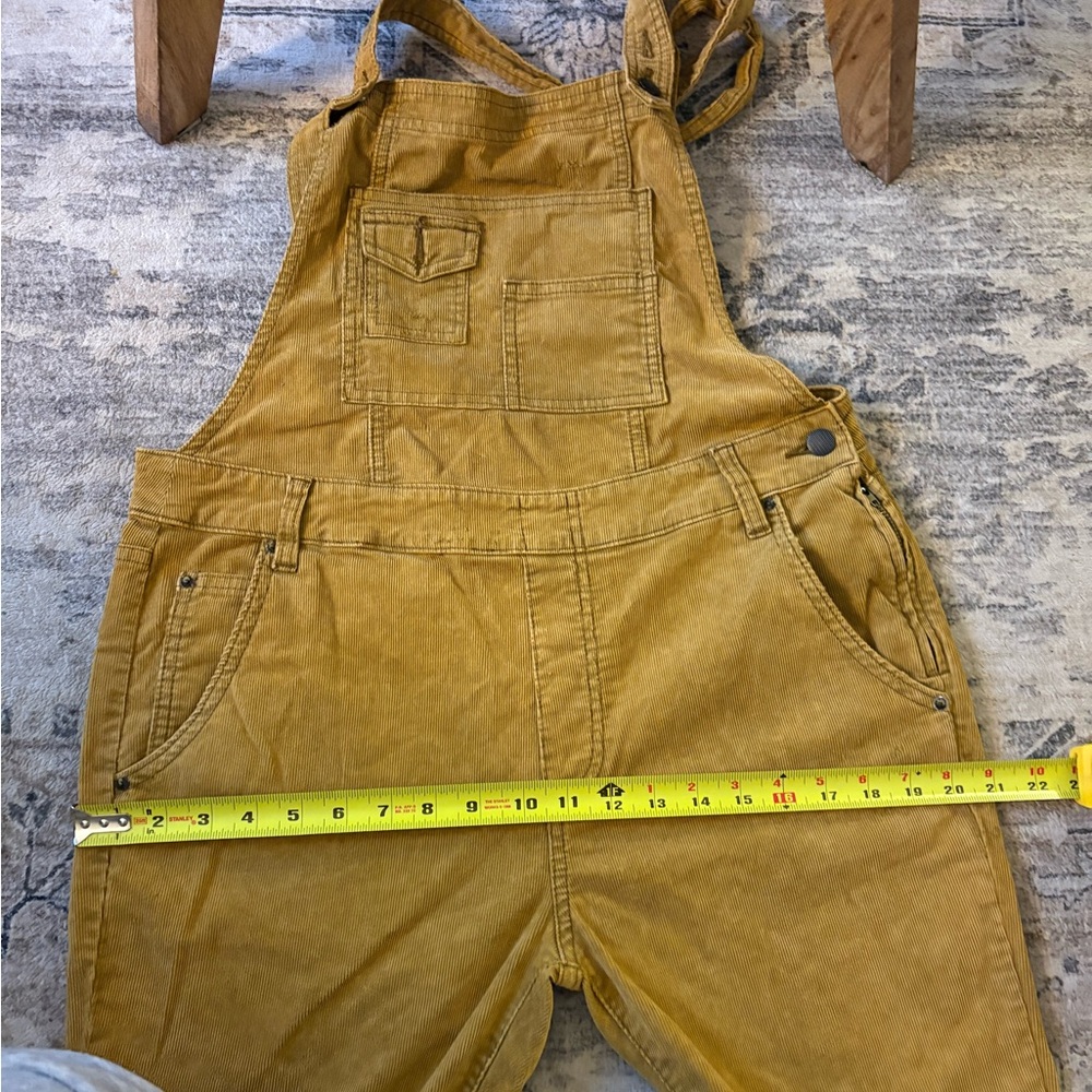 Free People Washed Denim corduroy Overalls In Amber Size 30 - Picture 8 of 10